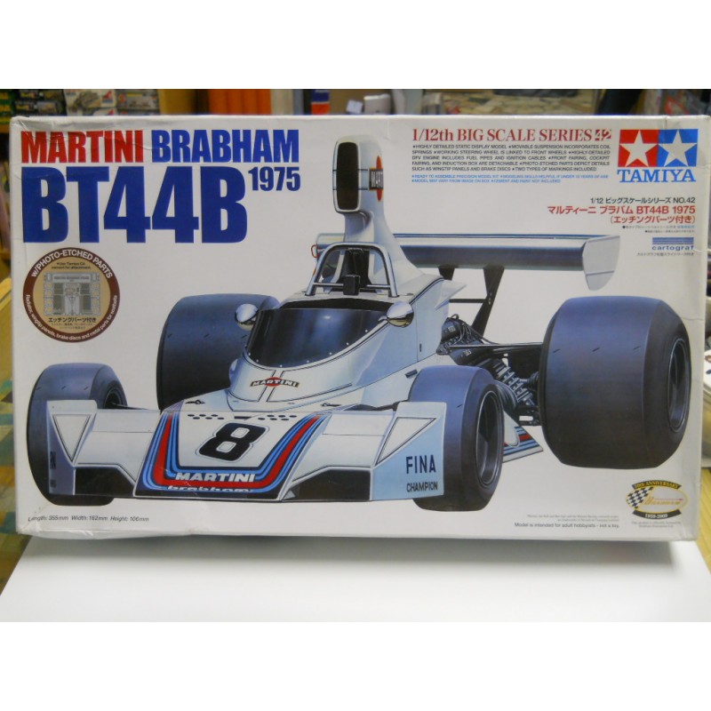 Tamiya art.12042 Brabham Martini BT44B 1975 versione rieditata del '09 con  fotoincisioni Scala 1/12